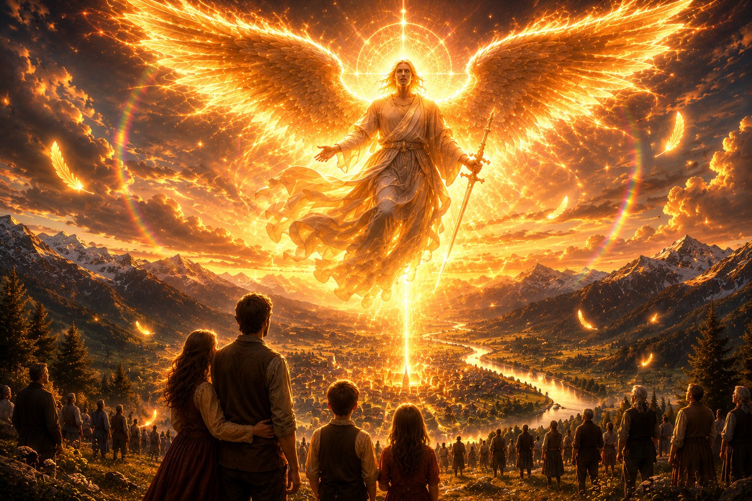 An angel of light over the valley